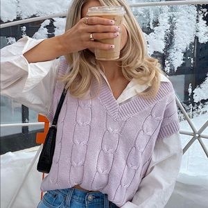 Grey bandit sweater vest